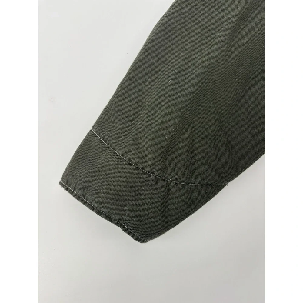 Big Ben By Wrangler Quilted Lined Canvas Full Zip Work Jacket Mens Olive Green L